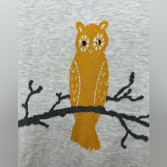 B14.22 NWT Lane Bryant Owl Sequin Scoop Sweater Top 3/4 Sleeves Sz 26/28 - Picture 2 of 6